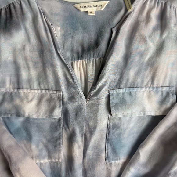 Rebecca Taylor Blue Tie Dye Mini Dress - Picture 4 of 11